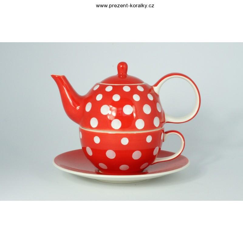 Tea for one - konvička s puntíky