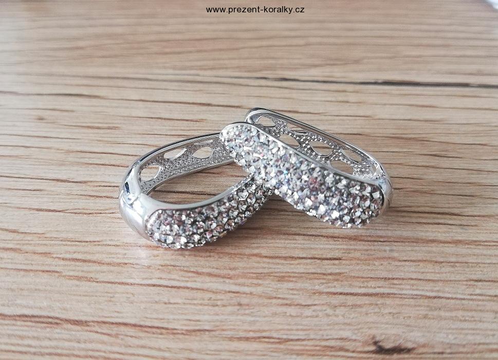 Náušnice bižuterie - SWAROVSKI kamínky