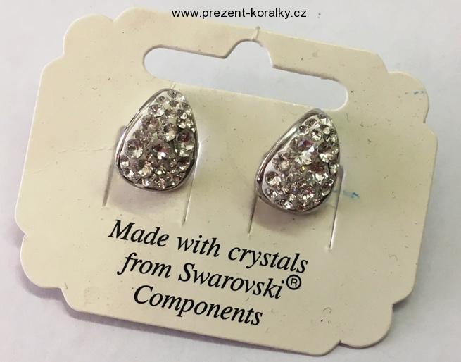 Stříbrné náušnice- SWAROVSKI Ag925