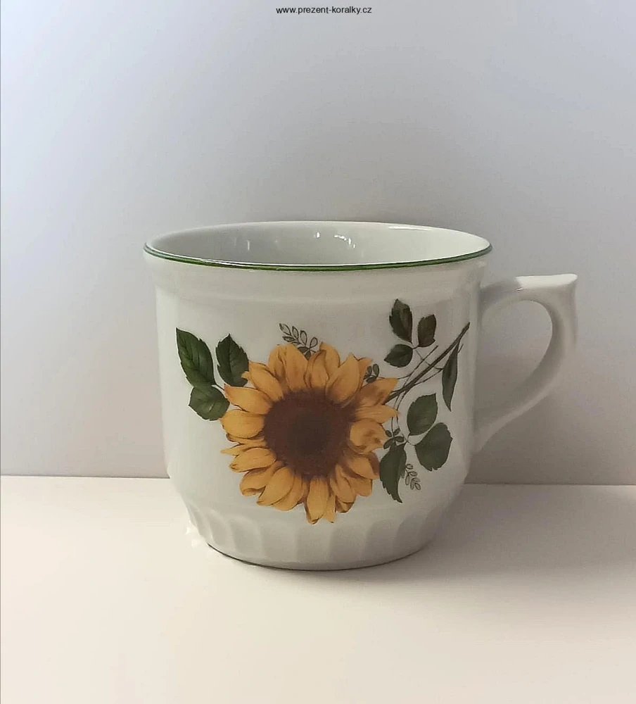 Porcelánový hrnek slunečnice