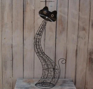 Plechová kočička 76 cm