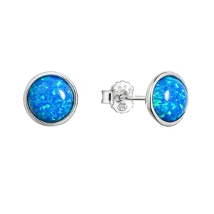 SWAROVSKI náušnice modrý opál- AG 925