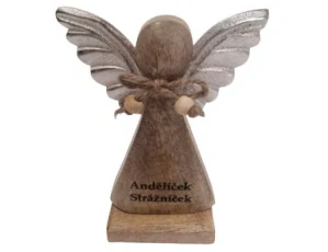 Anděl z mangového dřeva ''Andělíček strážníček''