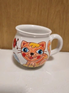 Keramický hrnek s kočkou