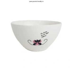 Porcelánová miska s kočkou