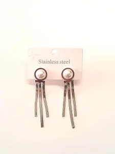 Ocelové náušnice s perlou