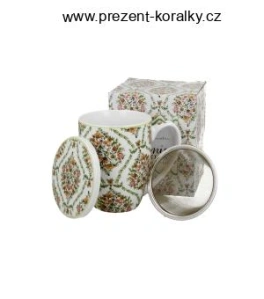 Porcelánový hrnek s květy