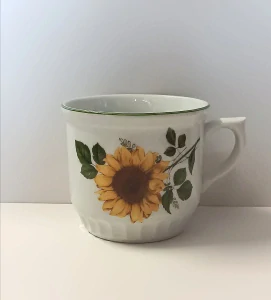Porcelánový hrnek slunečnice