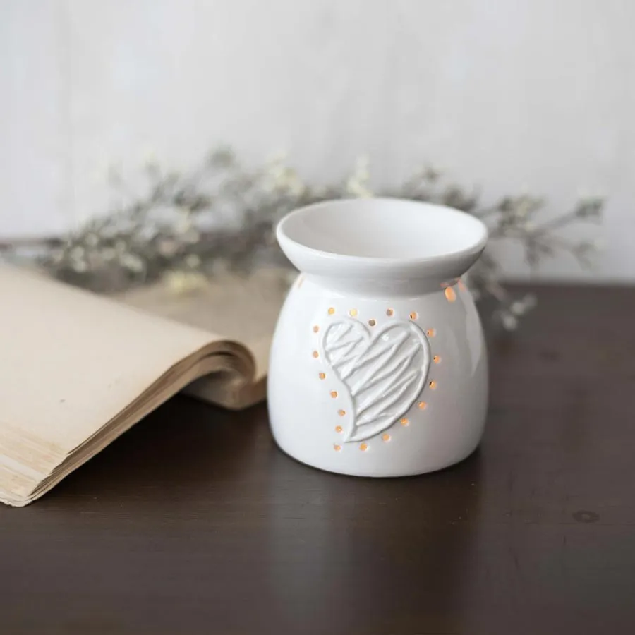 Porcelánová aromalampa se srdcem